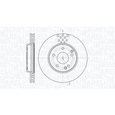 Auténtico Disco de freno MAGNETI MARELLI 361302040194